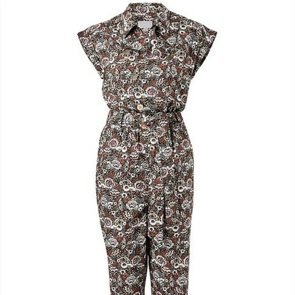 WITCHERY Limited Edition Sabina Boiler Jumpsuit Cotton Floral Pantsuit NWT RRP$2 - Picture 9 of 9